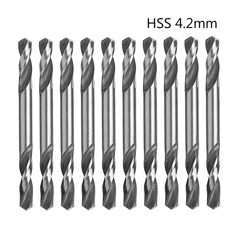 10Pcs 4.2mm HSS Double Ended Spiral Drill Tools Drill Set