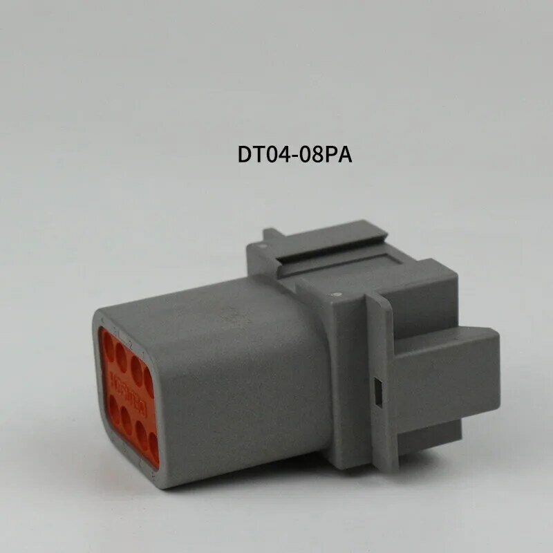 DETUSCH-conectores automotivos, 8-Hole, impermeável, cinza, DT04-08PA