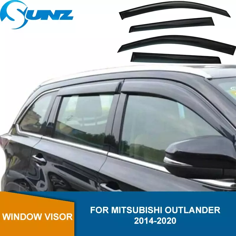 Car styling akrylowe okno deflektor wiatrowy osłona przeciwdeszczowa osłona przeciwsłoneczna i od wiatru dla Mitsubishi Outlander 2014 2015 2016 2017 2018 SUNZ