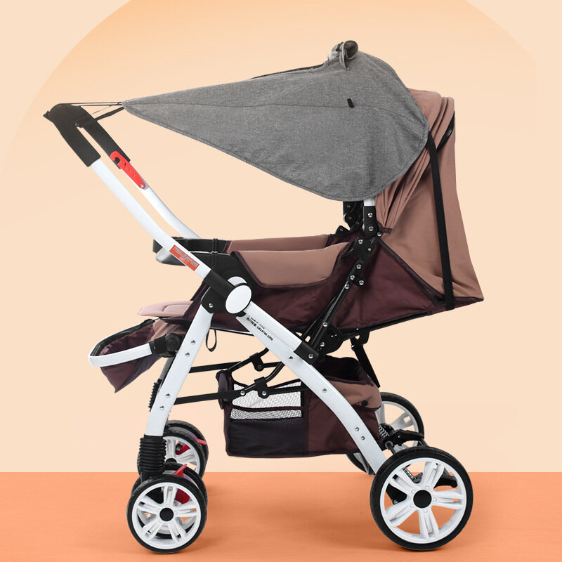 Penutup terik matahari universal bayi, kanopi naungan kereta bayi dua arah lanskap tinggi anti ultraviolet