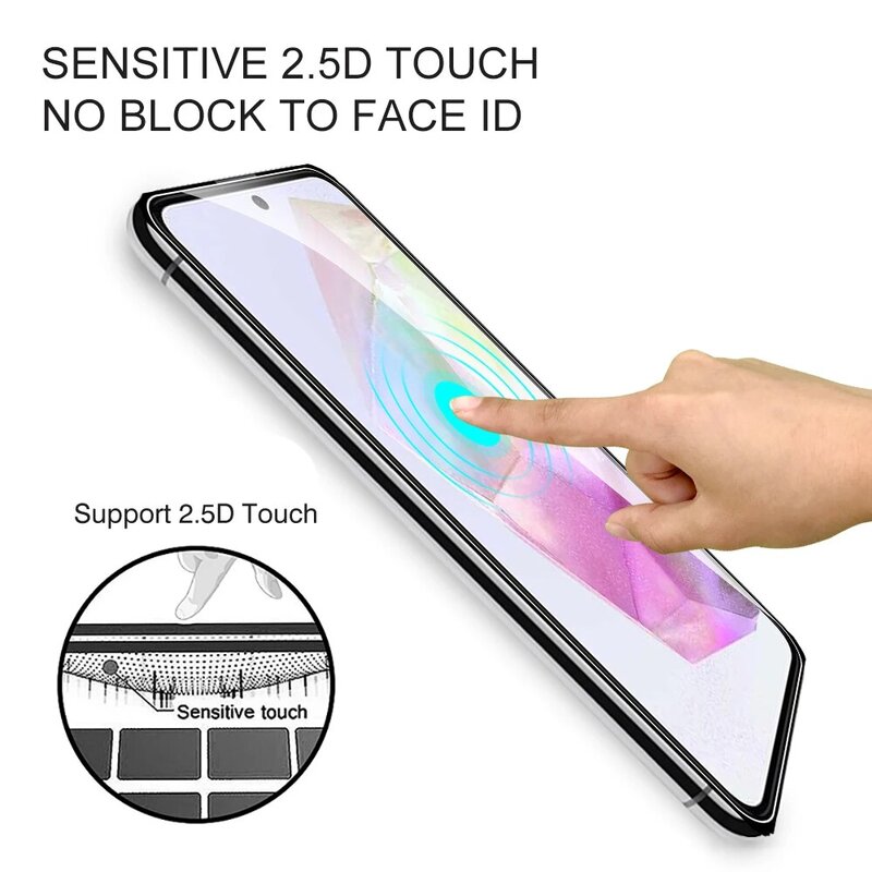 Protector de pantalla de cristal templado para Samsung Galaxy A35, Protector de pantalla de lente transparente de 6,6 pulgadas, 4 en 1, 5G, samsun A 35, 35a