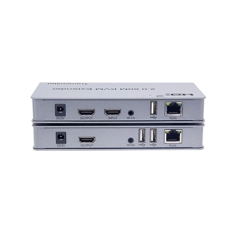 4K 60Hz 2.0 Kvm Extender Voor Hdmi-Compatibleover Ethernet Kabel Cat5/6 60 M Met Usb Ondersteuning Muis Toetsenbord