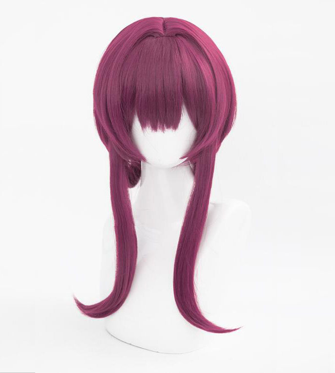 Kafka Wig Cosplay, Wig permainan Anime rambut sintetik tahan panas ungu, Wig Kafka kulit kepala simulasi