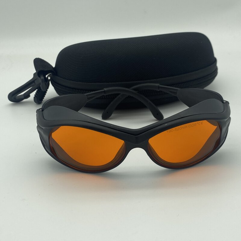 Laserowe okulary bezpieczeństwa O.D 5 + do laserów 405nm 445nm 450nm 473nm 515nm z obudową i tkaniny