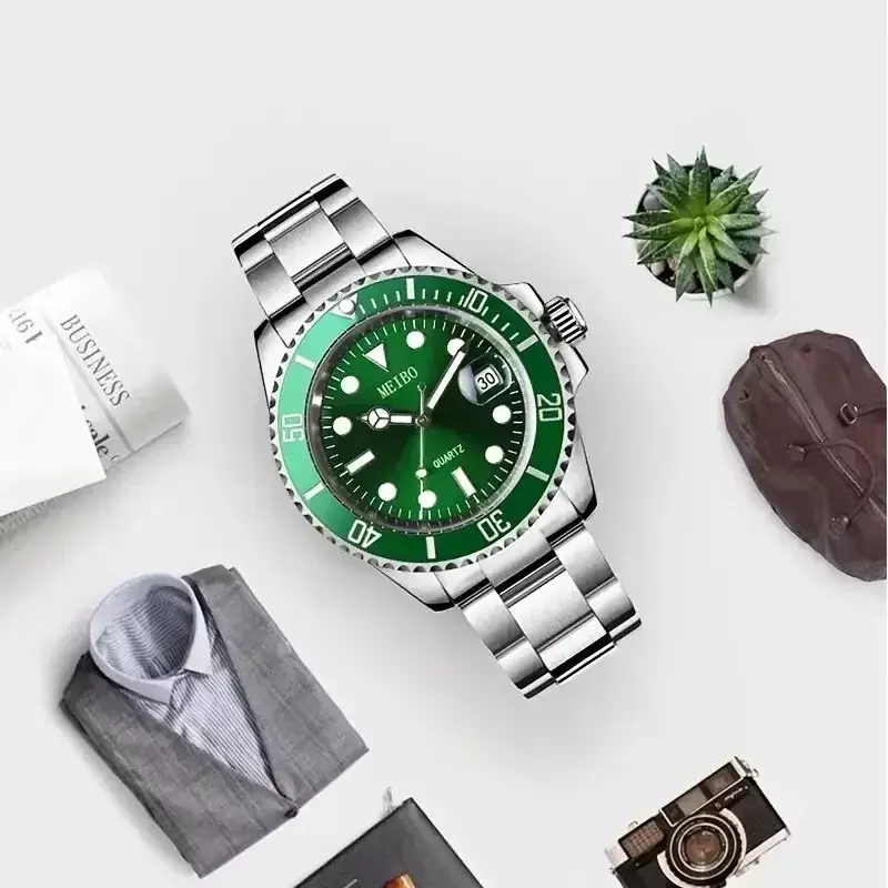 Homens Negócios relógio de quartzo com calendário, luxo, masculino, esporte, relógio, Dropshipping