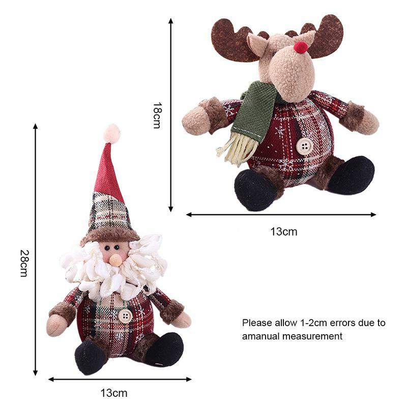 Muñeco de Papá Noel para decoración del hogar, muñeco de alce de mesa, adornos navideños, regalos de Navidad, Feliz Año Nuevo, 2023, 2024