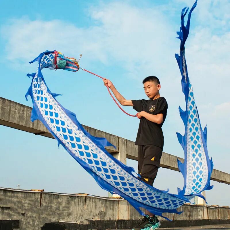 Dragon Shining Dance Adereços para Crianças e Adultos, Festival Chinês Dragão, Performance de Palco, Atividade Escolar Quadrada, Presentes de Ano Novo, 3,5 m