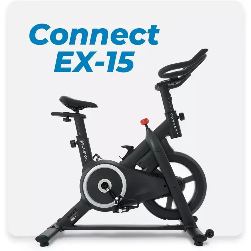 Echelsmart Connect sepeda Fitness, keanggotaan gratis 30 hari, Penyimpanan mudah, ruang kecil, kursi berbantalan, Solid, stabil