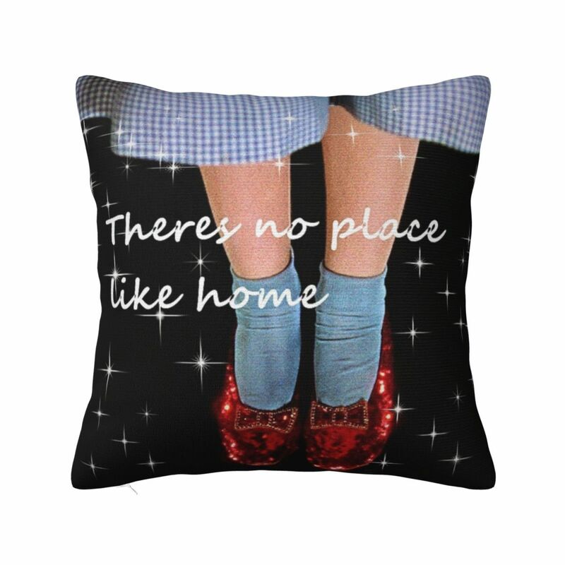 no place like home wizard we want thoseruby slippers glitter edit mask design mysticladyart Throw Pillow Cushion Cover Luxury