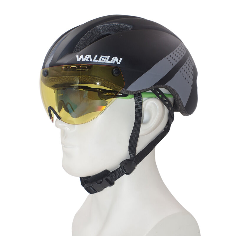 Cairbull capacete óculos casco ciclismo lente aero capacete da bicicleta triathlon tt estrada ciclismo capacete len tempo julgamento óculos acessórios