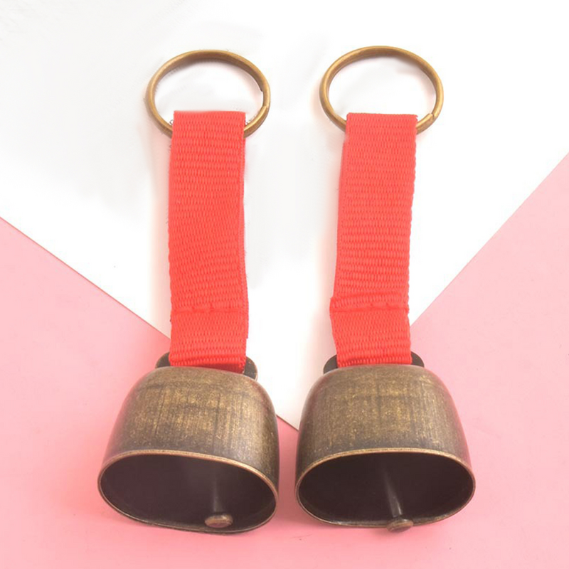 2 Pcs Outdoor Camping Bell Accesories Bear Bells for Ribbon Accessories Warning Metal Iron Small
