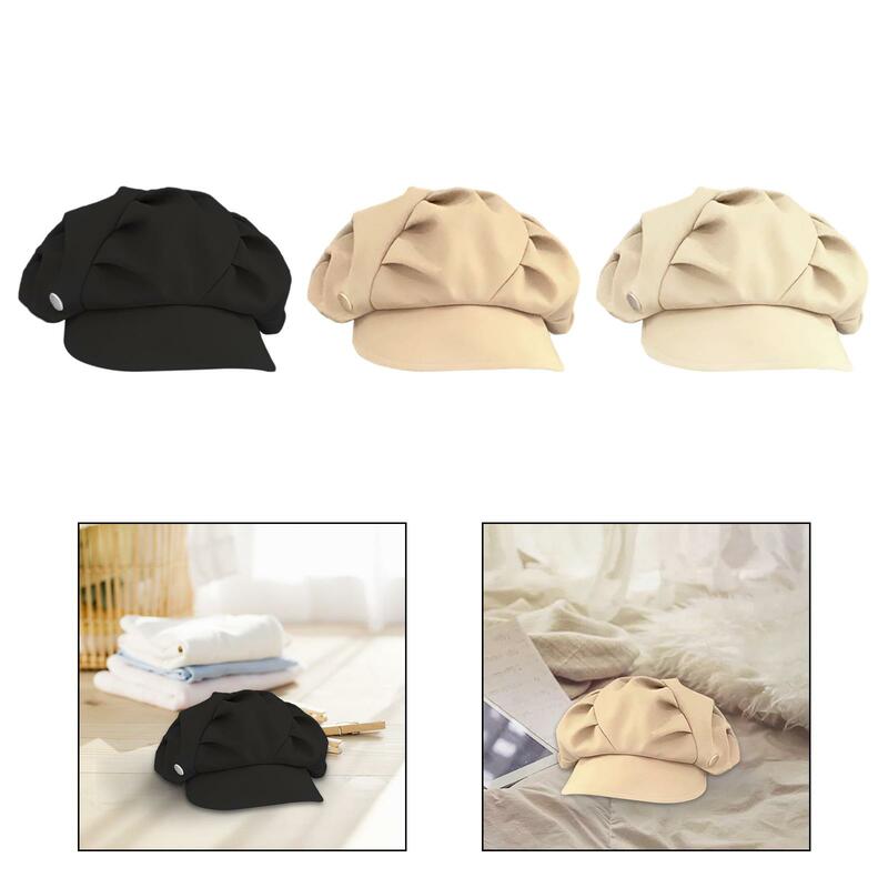 Womens Beret Hat Visor Casual Solid Color Adjustable Golf Hat Painter Hat Stylish Pleated Octagonal Hat Newsboy Cap for Trip