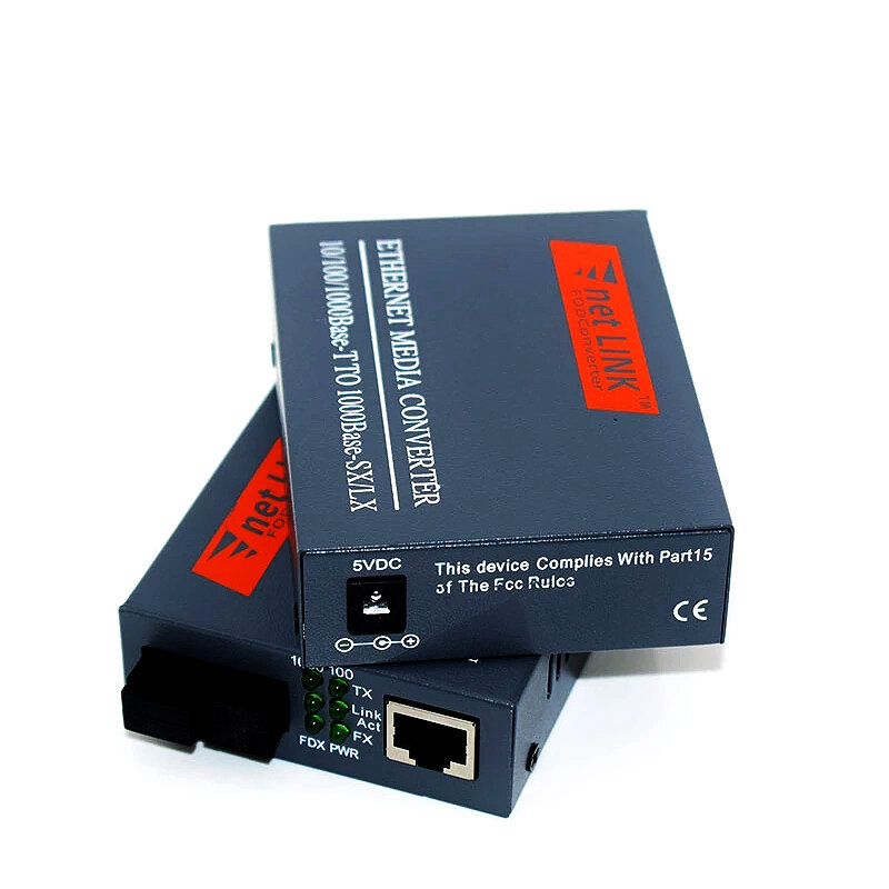 1 Pair HTB-GS-03 A/B external single mode single fiber optical transceiver 10/100/1000M single mode single fiber midea converter