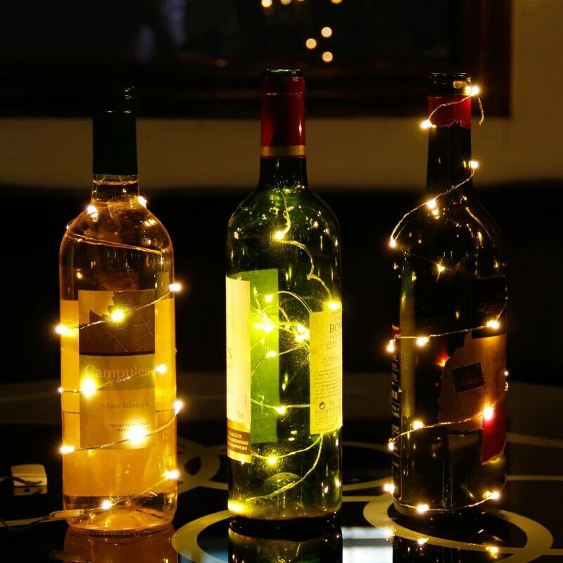 Mini guirxiété lumineuse LED en fil de cuivre, batterie gratuite, lumières dégradées pour mariage, fête, décoration de Noël, 1m, 2m, 3m
