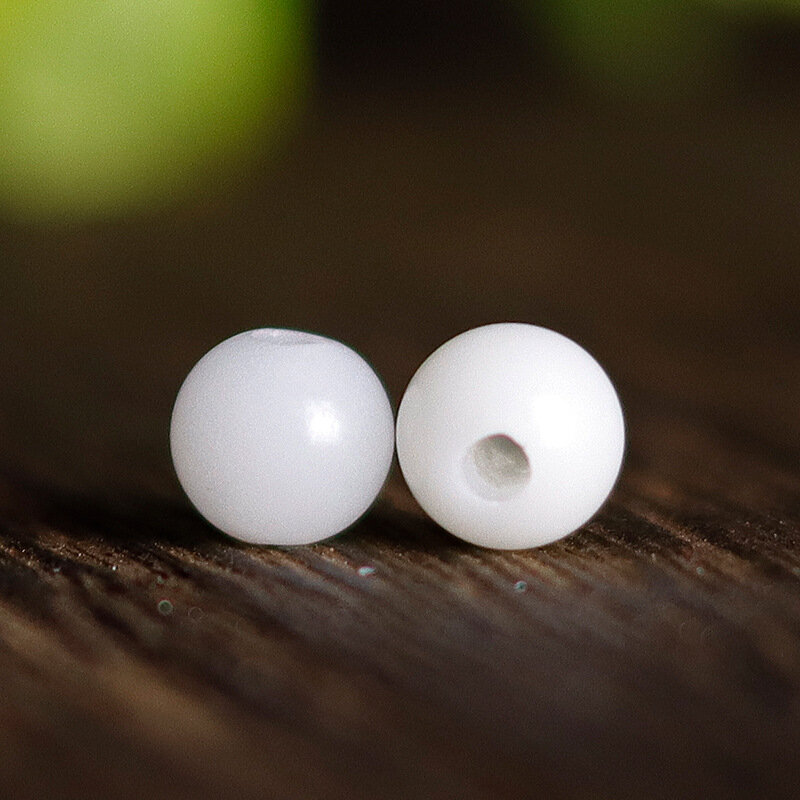 Natürliche hoch dichte weiße Jade Bodhi Wurzel lose runde Perlen Original Samen DIY Armband Armband halbfertige Accessoires