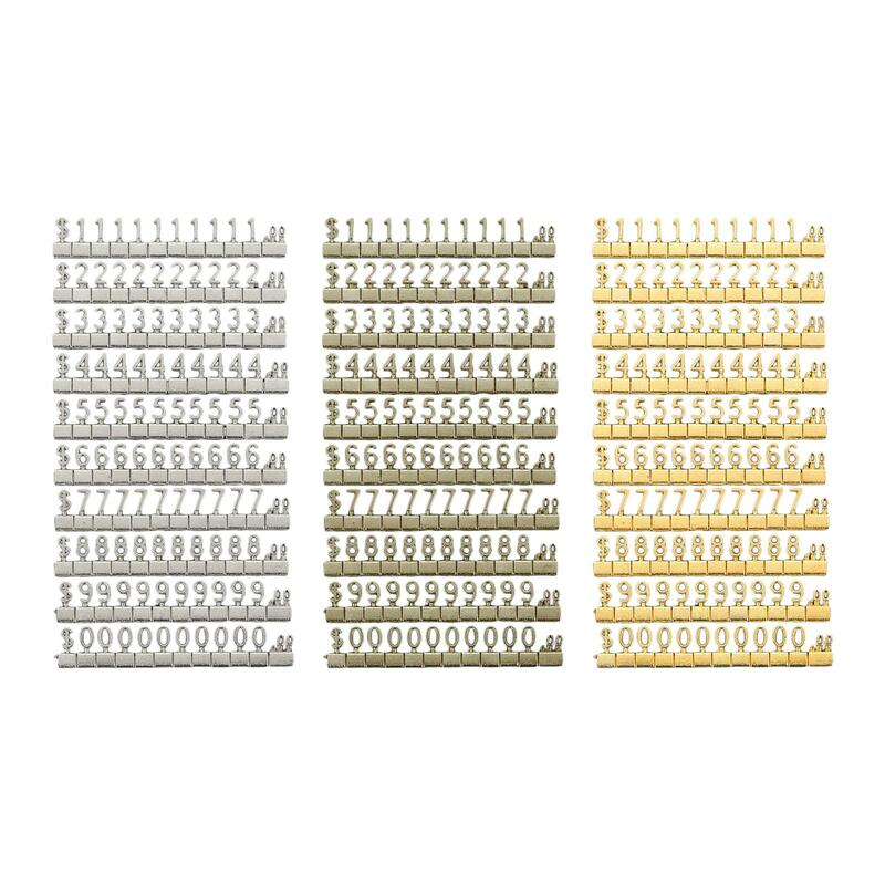 Cubi etichette per la visualizzazione dei prezzi etichette per il cartellino del prezzo in metallo durevoli riutilizzabili per le collane del ristorante dell'ufficio del supermercato del negozio