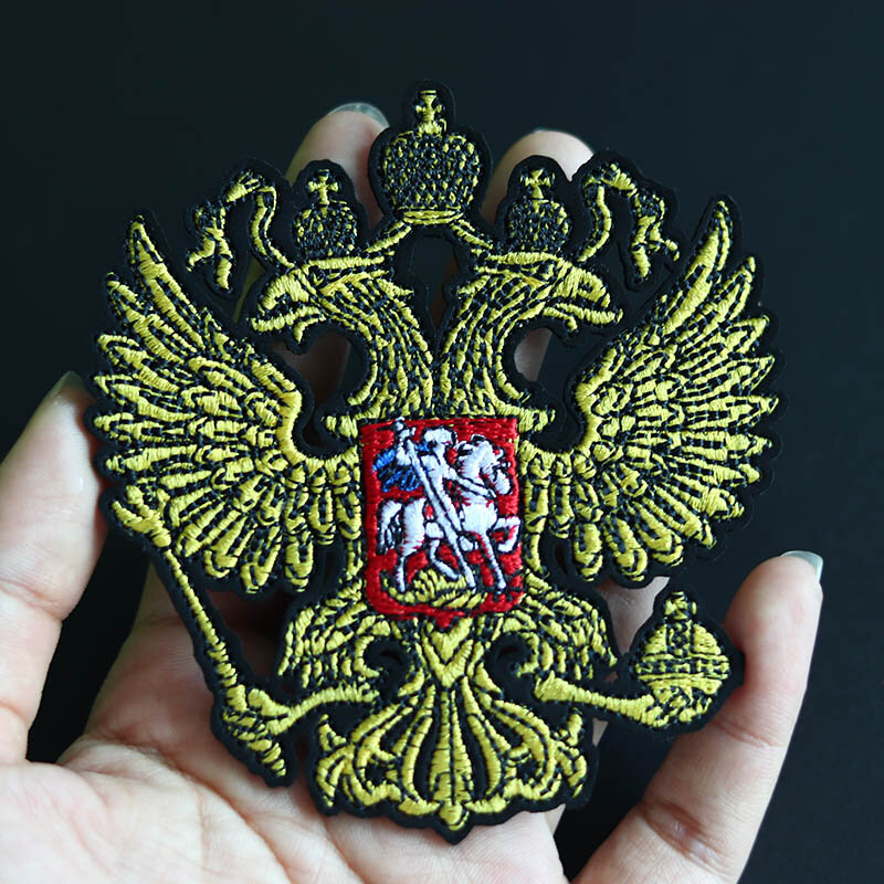 9.6*8.9cm rosyjska flaga godło narodowe łatka pilot ludzie z rosji wojskowa policja strip armia żołnierz łatki odznaka