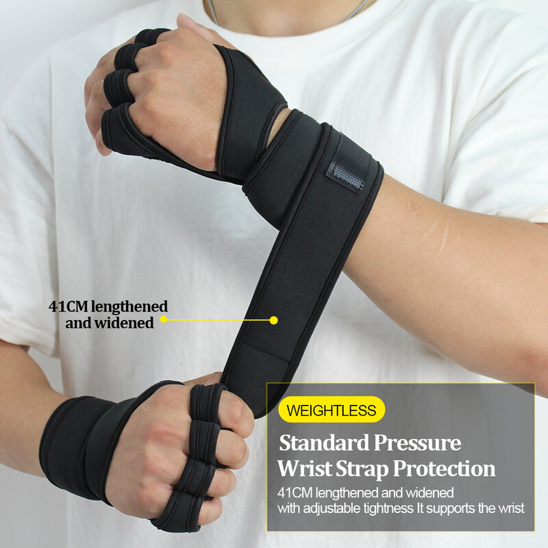 Guanti sportivi da allenamento per uomo donna guanti da allenamento Fitness Body Building sollevamento pesi palestra guanti protettivi per palmo da polso