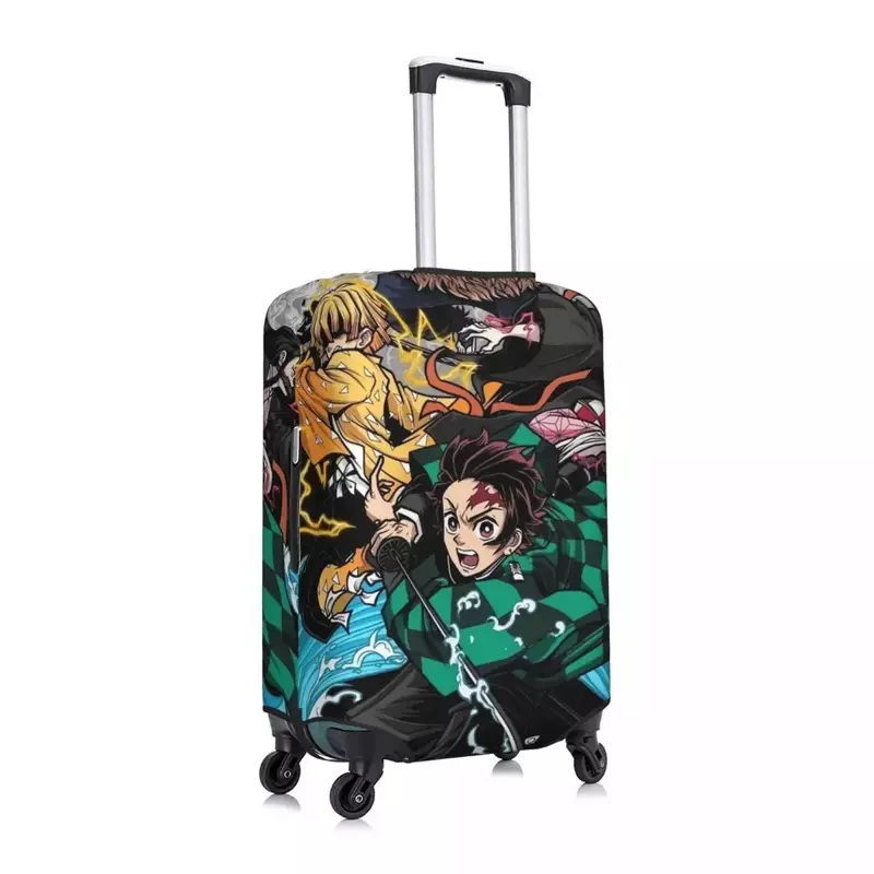 2024 Anime Suitcase Cover Flight Kimetsu No Yaiba Practical Luggage Supplies Travel Protector