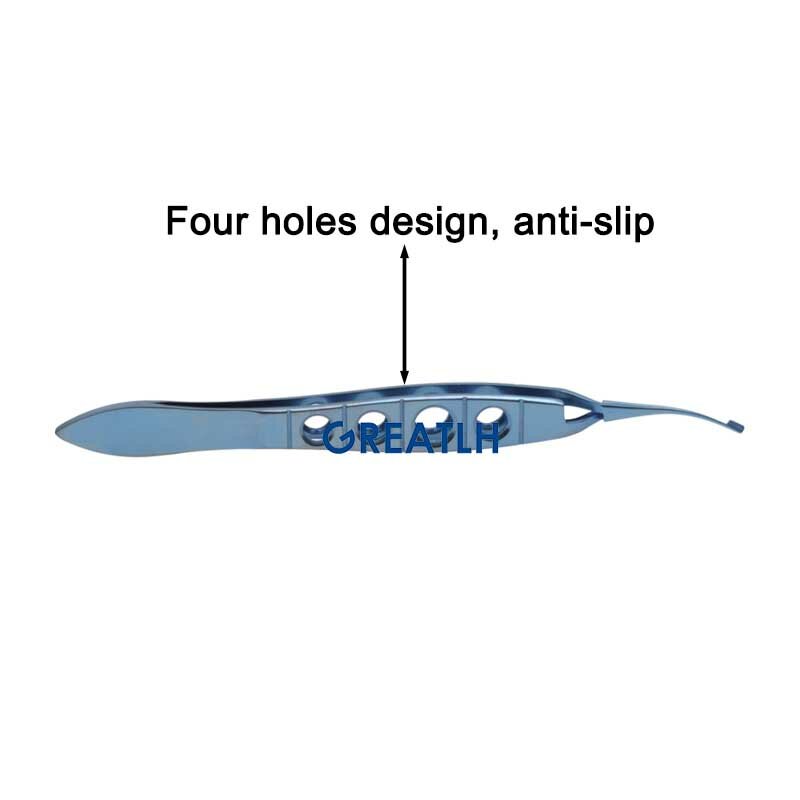 Ophthalmic Forceps Core menghancurkan pinset, instrumen Ophthalmic kelopak mata alat Titanium Alloy