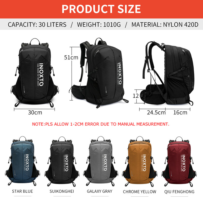Водонепроницаемый рюкзак для альпинизма 30 л, спортивная сумка для улицы, дорожный рюкзак для кемпинга, походов, рюкзак для женщин, походная сумка для мужчин, дождевик