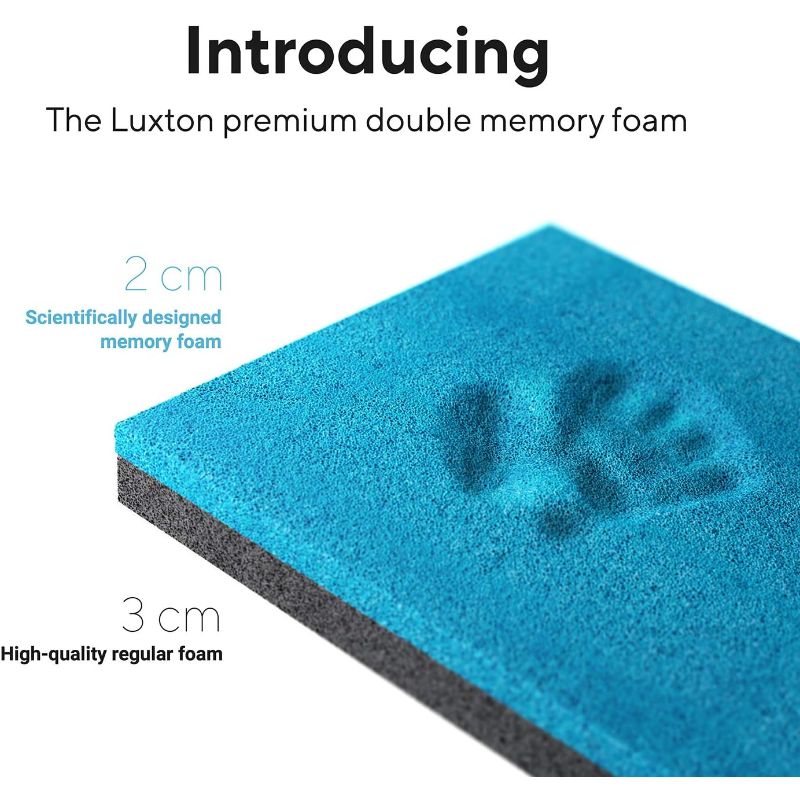 Mesa de masaje de espuma viscoelástica Premium Luxton Home, fácil de configurar, plegable y portátil con estuche de transporte