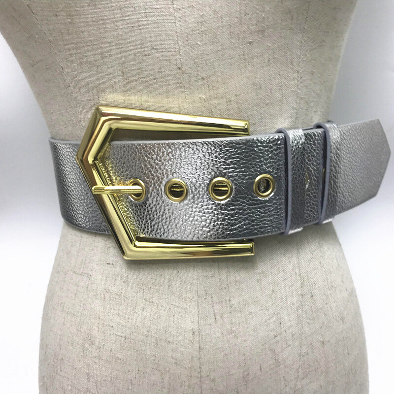 Wide Women Belt Vintage Waist Belts Women Pin Buckle Faux Leather Female Trouser Belt Brand Apparel Accessories 105cm