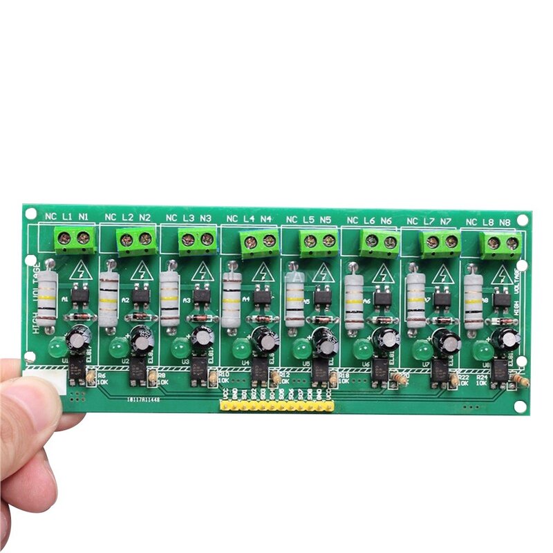 8 Channel 220V AC Optocoupler Module MCU TTL PLC Processors Module