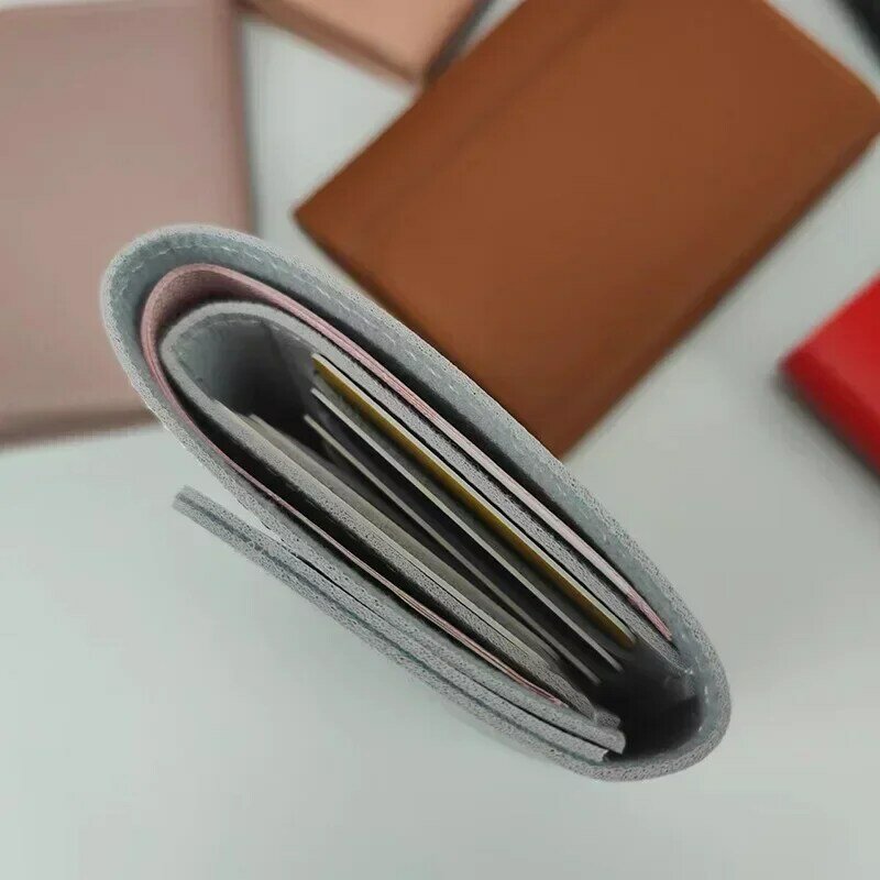 New Cute Wallets for Women Small Hasp Girl Credit Card Holder for PU Leather Coin Purse Female Wallet Short Purses for Women