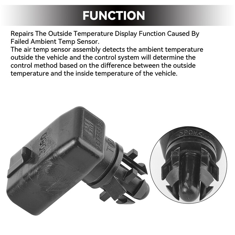 Zewnętrzna czujnik temperatury powietrza otoczenia dla GM Chevrolet Cruze Buick Cadillac Opel Vauxhall Astra 25775833 15035786 1802-484392