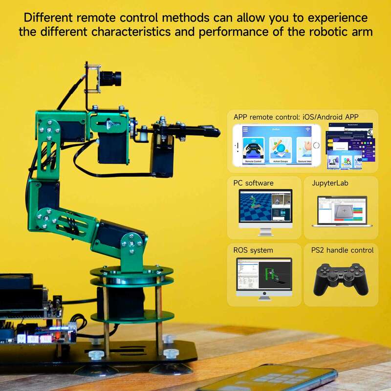 Yahboom Kit Robot RC lengan Robot Visual 6DOF AI Robot kecerdasan buatan dengan Servo 15KG 6KG untuk Jetson NANO 4GB CE ROHS