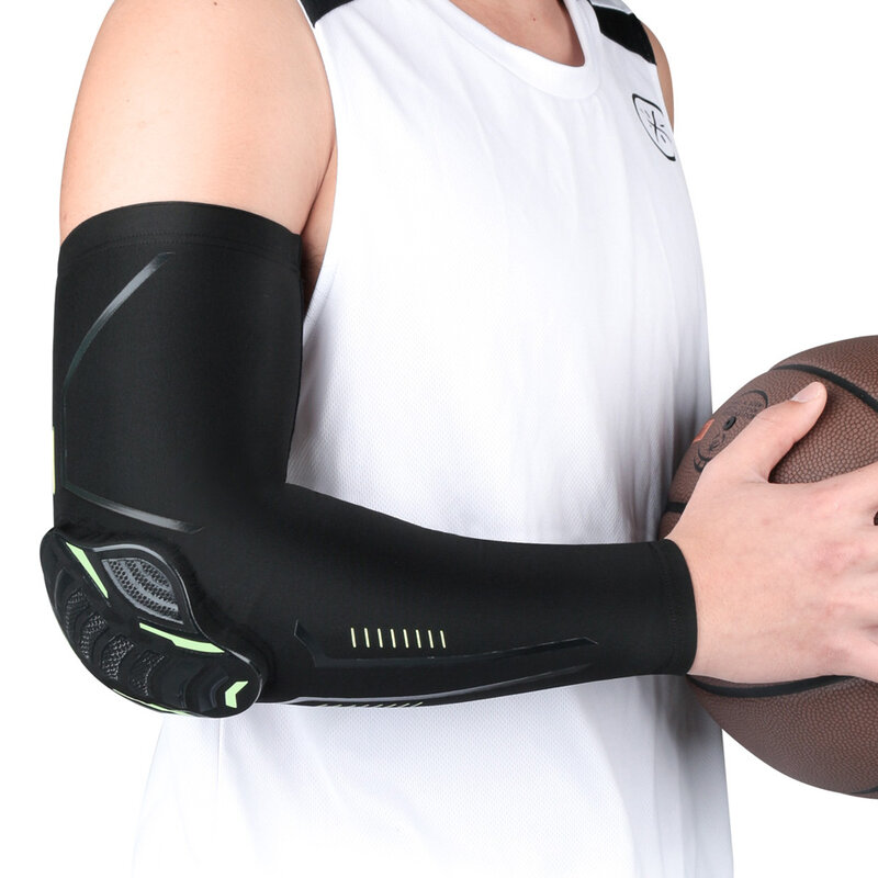 WorthWhile 2PCS Basketball Elbow Pads Compression Volleyball Sleeves Protector Fitness Gear Sports Training Support Bracers