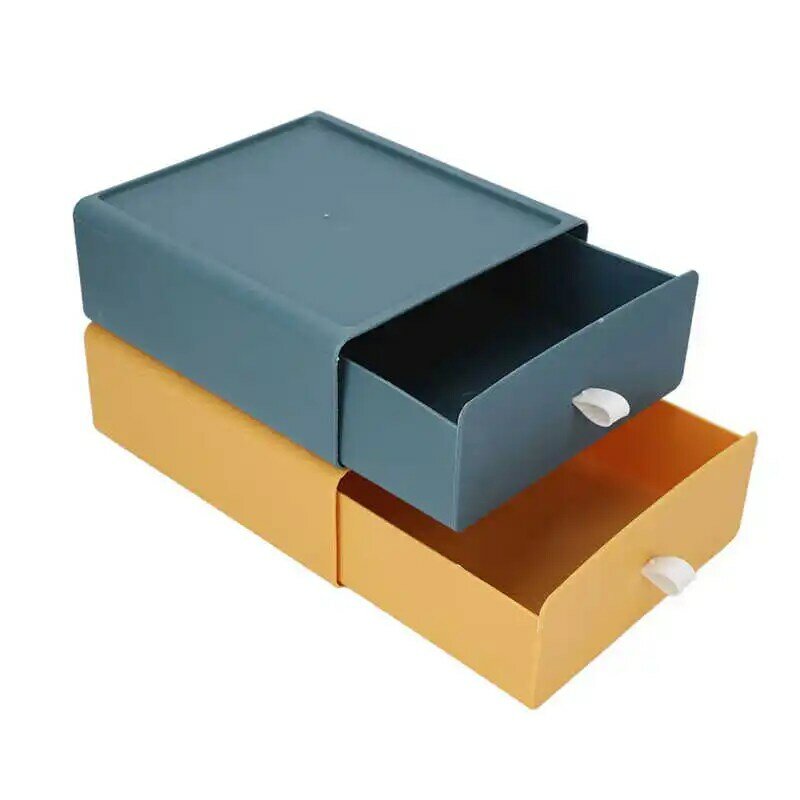 Kotak Penyimpanan Laci Kotak Laci Kosmetik Kapasitas Besar dengan Tali Pegangan untuk Rumah untuk Kantor untuk Meja Rias