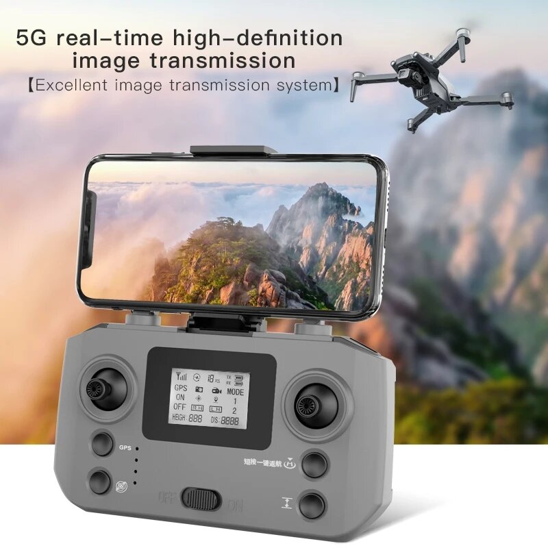 L600 PRO MAX Drone 4K kamera ganda Laser, Quadcopter FPV remote control kendali jarak jauh 4K WIFI dengan kamera ganda HD PTZ penghisap debu GPS 5G