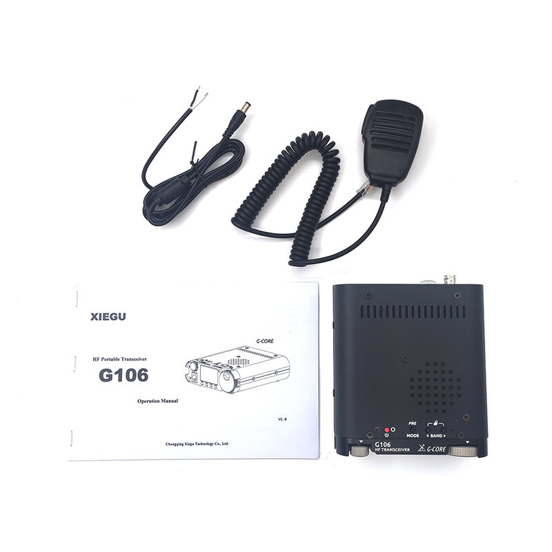 Xiebu G106C G106 HF Transceiver portabel, penerima sinyal 5W SSB/CW/AM tiga mode penerimaan siaran WFM