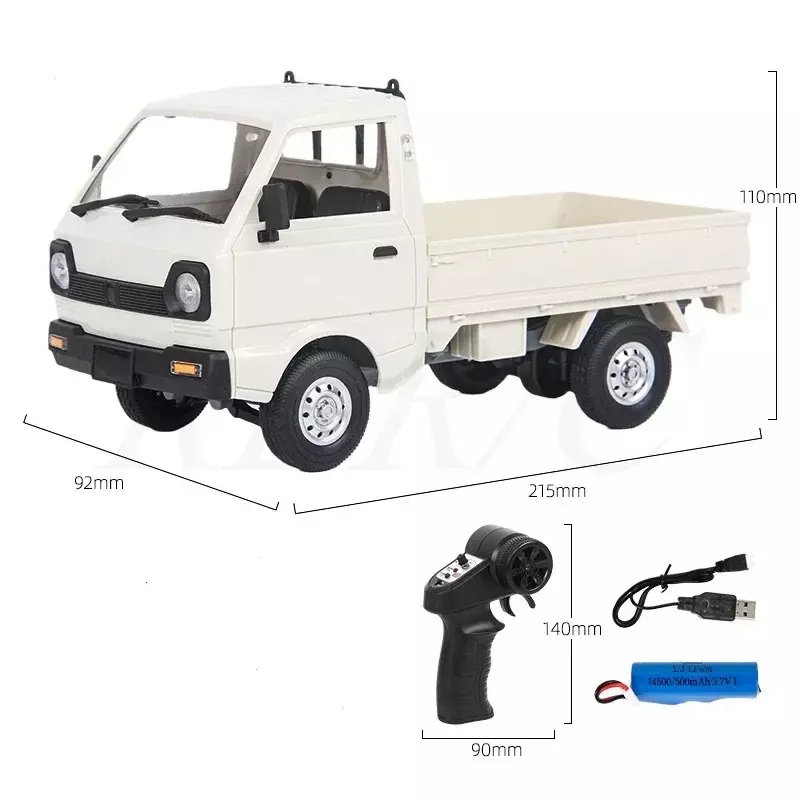 WPL 1:16 Mini D12 Rc Car 2.4G Full Ratio Rear Drive Remote Control Simulation Drift Mini truck model For Suzuki  Kids Gifts Toys