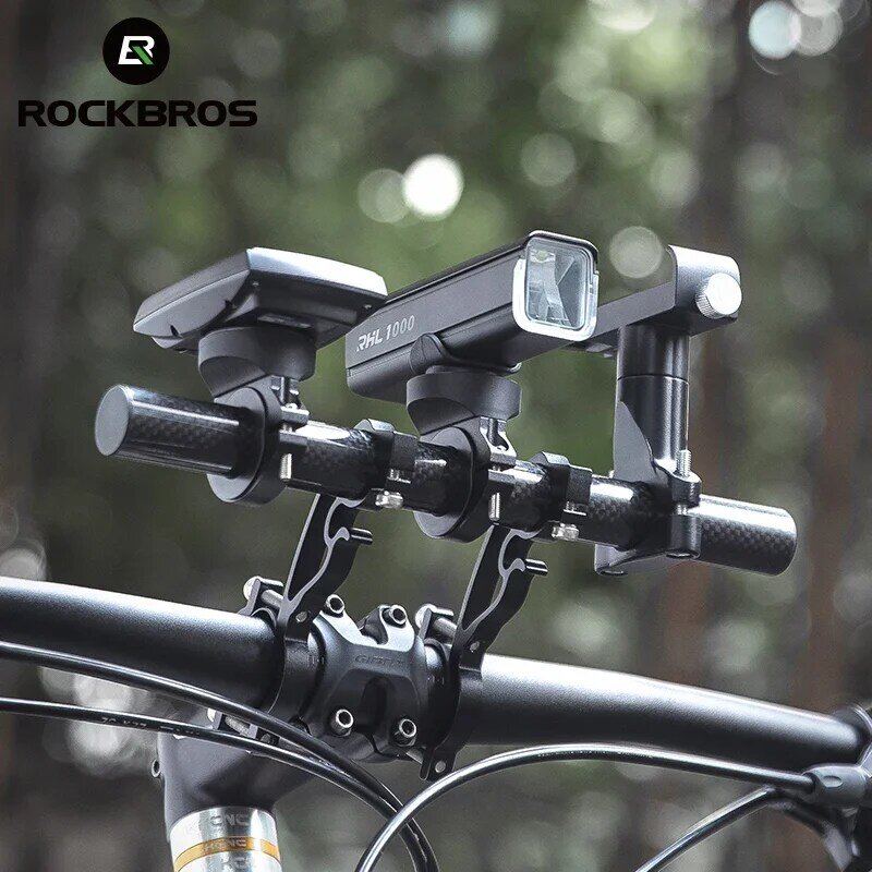 ROCKBROS braket ekstensi gagang sepeda, dudukan ponsel Gps karbon multifungsi, dukungan dudukan, aksesori sepeda untuk Gopro