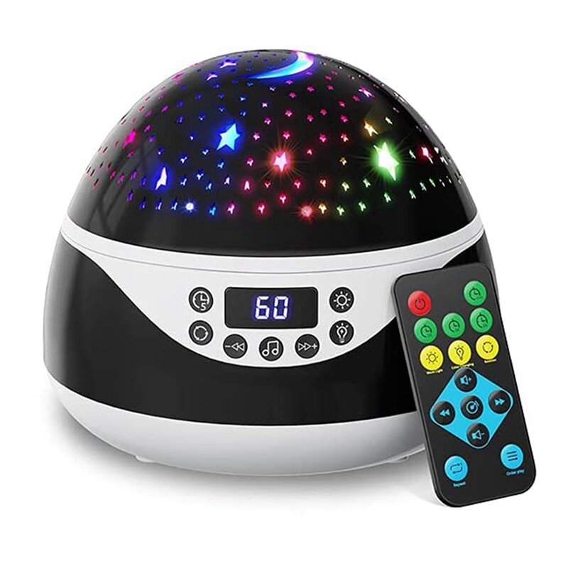 Projecteur de veilleuse étoiles avec minuterie et musique, cadeaux d'anniversaire pour enfants de 2 à 11 ans, cadeaux de Noël pour les enfants