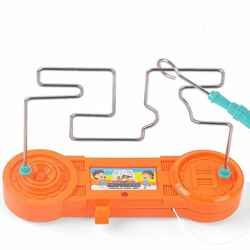 Mainan edukasi anak-anak kejut elektrik permainan labirin sentuh elektrik mainan keselamatan latihan kesabaran untuk anak-anak perlengkapan belajar