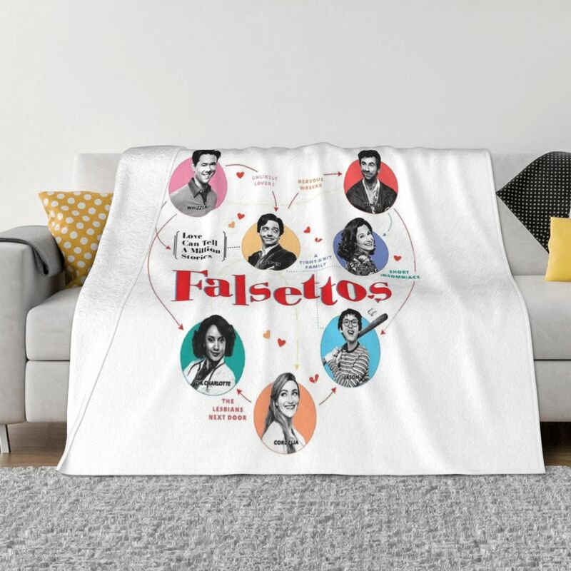 Falsettos Revival Throw Blanket Plaid on the sofa manga christmas blanket