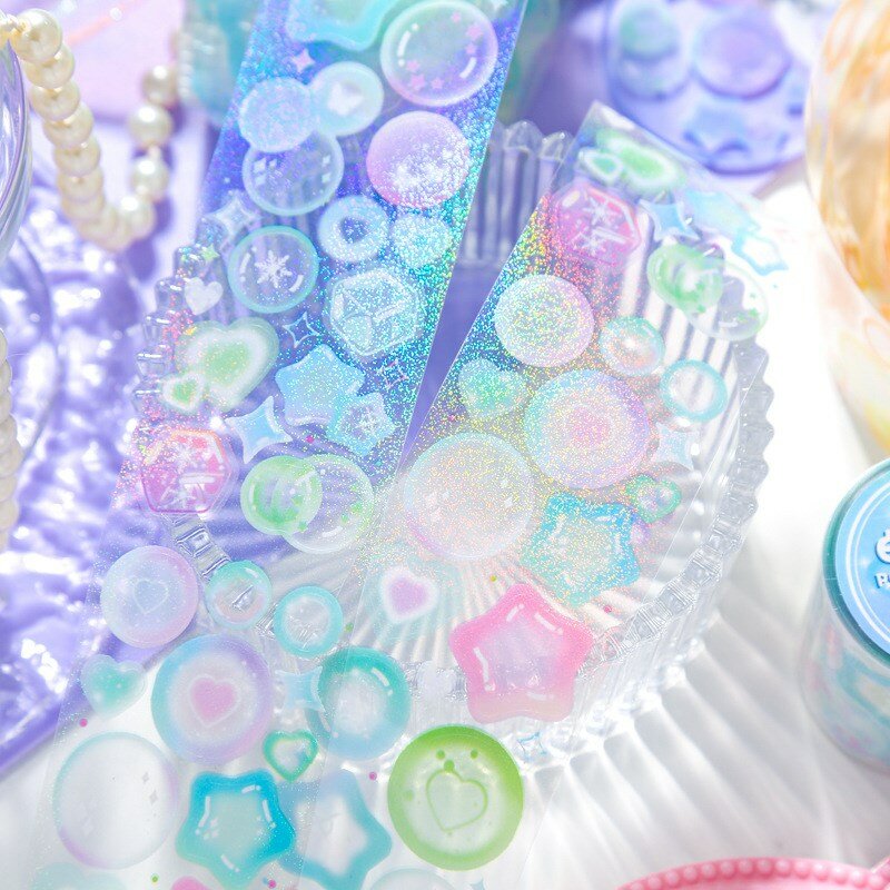 Красочная лента Washi маскирующая лента, декоративная мечта, стикер с пузырьками для рукоделия, дневника, предметы искусства
