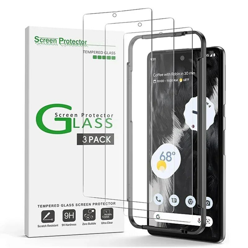 Protector de pantalla de vidrio templado para móvil, película protectora para Google Pixel 8 Pro 7 Pro 7A 6A 4 3 XL, 1/3 piezas