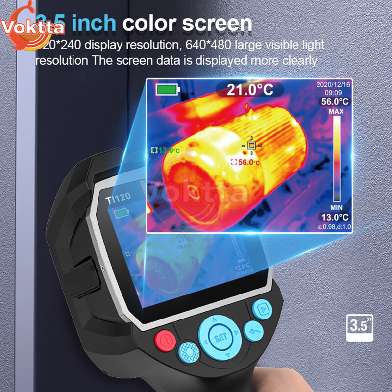 Infrared Thermal Imager USB Thermometer Auto Tracking Color Display Infrared Visible Light Imaging Camera Temperature Sensor