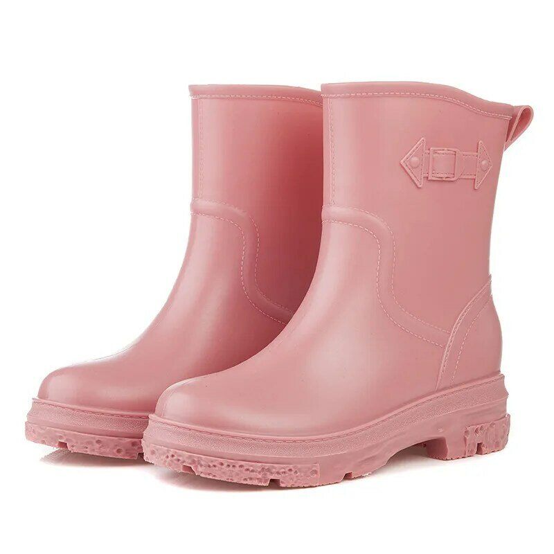Rubber Boots for Women Waterproof Shoes Rain Galoshes Ankle Working Garden Rainboots Woman Oil-proof Non-slip Kitchen Shoes