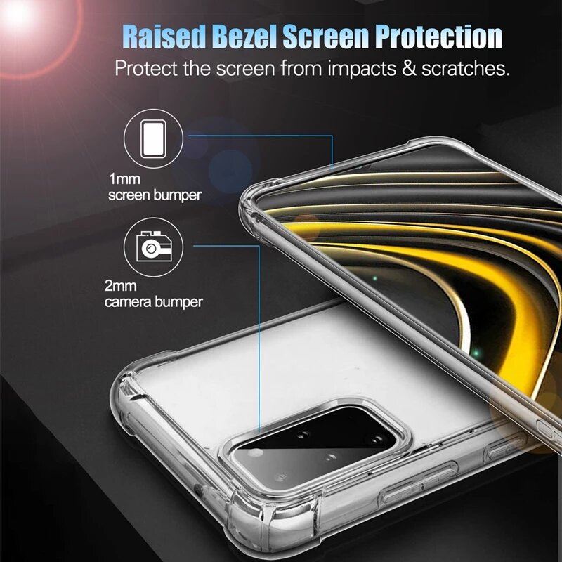 Прозрачный чехол для телефона Samsung Galaxy S22 S23 Ultra S21 S20 Fe S10 Plus A52 A52S A51 A53 A72 A71 A32 A12, противоударный силиконовый чехол