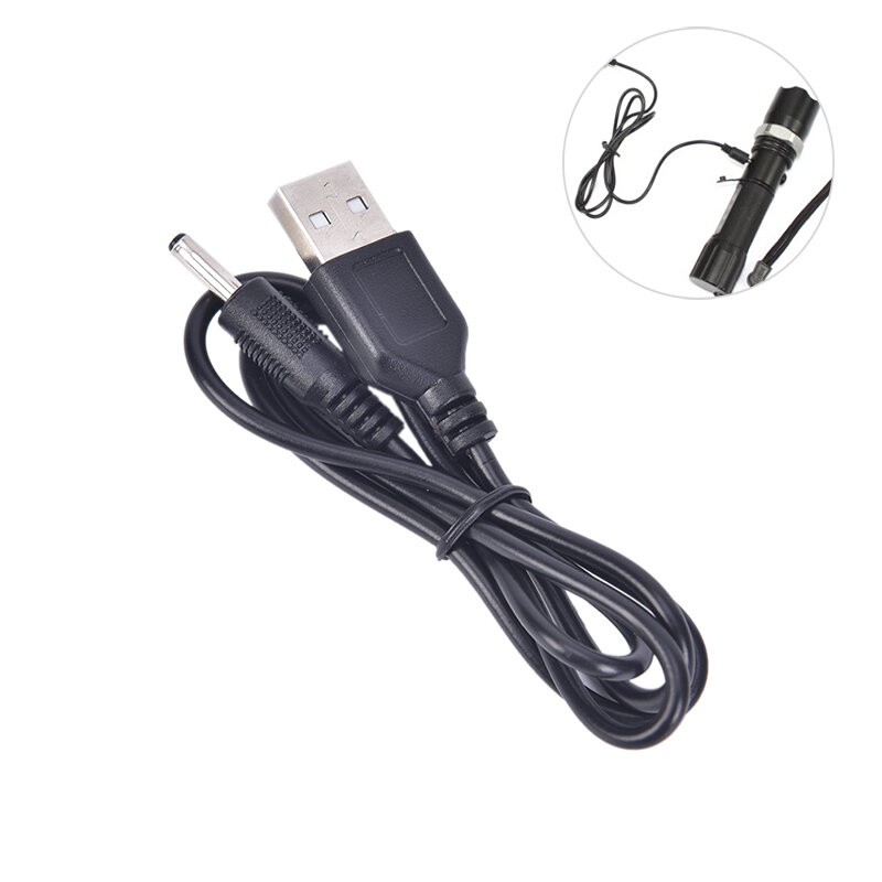 0.7m New Cord Mobile DC Power Charger For LED Flashlight Torch Dedicated USB Cable