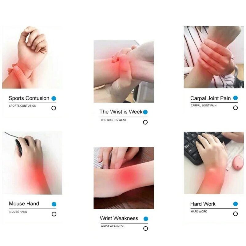 Geleidende Pols Elektrode Massage Polsbandje Voor Tientallen Machine Electro Therapie Bracers Bewaker Voor Pijnverlichting Massager Met Kabel