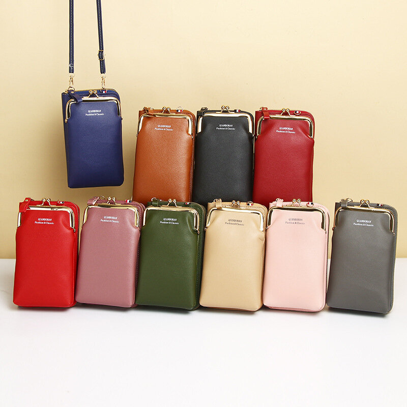 Nowa torba na telefon komórkowy nylonowa torebka na Mini telefon komórkowy portmonetka torba z pasek na ramię małe torby typu Crossbody dla kobiet torebka podróżna portfela