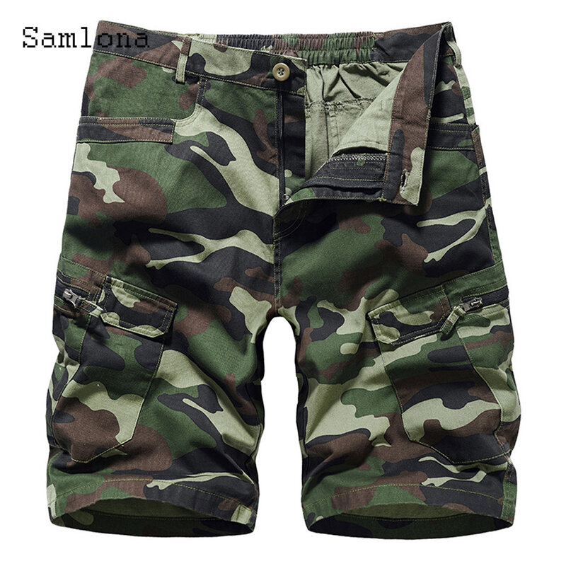 European size Cargo Shorts Plus Size Men Stand Pocket Short Bottom Sexy Male Clothing 2023 New Summer Fashion Camouflage Shorts