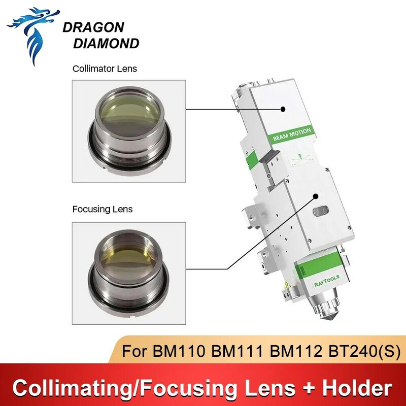Raytools-lente de colimación y enfoque láser, BM111, BM110, D30, F100, F125, 0-3kW, con soporte de lente para cabezal de corte de fibra